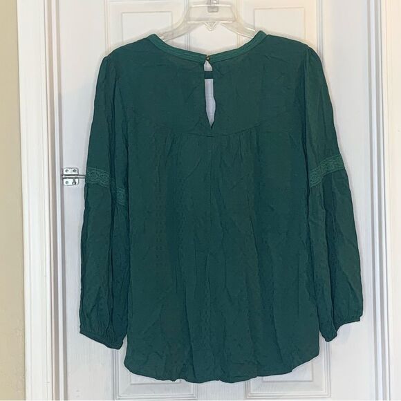 Maurices  Green Long Sleeve Blouse Size Large - Picture 2 of 11